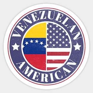 Proud Venezuelan-American Badge - Venezuela Flag Sticker